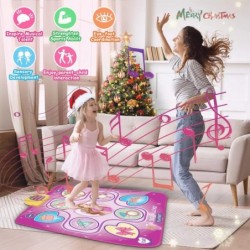 Dance Mat for Kids Upgraded Bluetooth Dance Mat for Kids Ages 4-8 Toys for Girls Musical Dance Pad Kids Game Step Play Mat Ad...