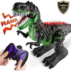 2.4G Remote Control Dinosaur Jurassic Tyrannosaurus Toy for Kids 3 4 5 6 7 Years Electric Stunt RC Walking T-rex Robot Toy wi...