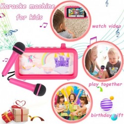 Kids Karaoke Machine with 2 Microphones for Girls Boys Rechargeable Toddler Karaoke Speaker for Singing Portable Children Sin...