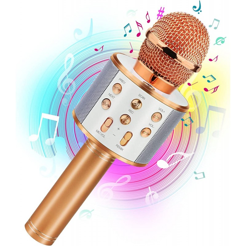 Kids Toys for 5 6 7 8 9 Year Old Girls Handheld Bluetooth Karaoke Microphone for Kids Gifts for Teenage Girls Christmas Birth...