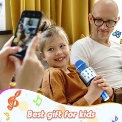 Wireless Karaoke Microphone for Kids Kid Toy Microphone for Boy Girl Birthday Gifts Stocking Stuffers for 3-12 Year Old Girls...