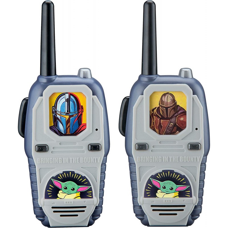 Star Wars The Child Walkie Talkies Kids Toys Long Range Two Way Static Free Handheld Radios Built-in Lights and Sounds Indoor...