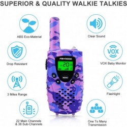 Kids Walkie Talkies 22 Channels Kids Walkie Talkies 4-Mile Range Toy Walkie Talkies with Flashlight and LCD Screen Great Xmas...