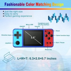 Handheld Game Console for Kids Preloaded 270 Classic Retro Games with 3.0'' Color Display and Gamepad Rechargeable Arcade Gam...