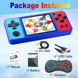 Handheld Game Console for Kids Preloaded 270 Classic Retro Games with 3.0'' Color Display and Gamepad Rechargeable Arcade Gam...