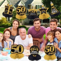 8Pcs Over The Hill Party Supplies 50th Honeycomb Centerpieces 50th Birthday Decorations Men Table Decorations Over The Hill B...