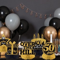 8Pcs Over The Hill Party Supplies 50th Honeycomb Centerpieces 50th Birthday Decorations Men Table Decorations Over The Hill B...