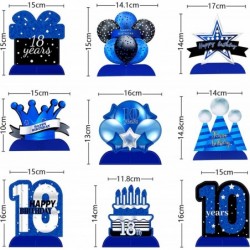 9 Pieces 10th Blue Birthday Party Decorations for Boys Happy Birthday Table Decorations Birthday Honeycomb Table Centerpieces...