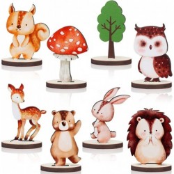 16 Pcs Woodland Animals Wood Table Centerpieces Forest Animals Cutout Shapes Creatures Table Topper for Woodland Camping Baby...