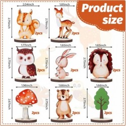 16 Pcs Woodland Animals Wood Table Centerpieces Forest Animals Cutout Shapes Creatures Table Topper for Woodland Camping Baby...