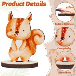 16 Pcs Woodland Animals Wood Table Centerpieces Forest Animals Cutout Shapes Creatures Table Topper for Woodland Camping Baby...