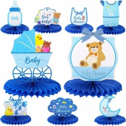 9 Pieces Baby Shower Centerpieces for Boys Baby Shower Decorations for Boy Blue Theme Gender Reveal Party Baby Shower Table C...