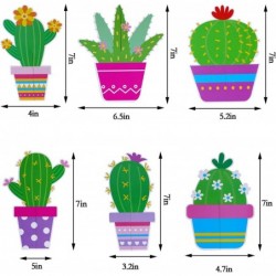 12 Set Cactus Paper Party Decorations Kit 6 Style Cactus Table Centerpieces Cactus Paper Cutouts for Fiesta Birthday Baby Sho...