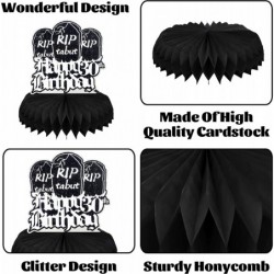 30th Birthday Decorations | Death To My 20s Honeycomb Centerpieces Glitter Black | Rip To My 20s Birthday Decorations Funeral...