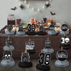 30th Birthday Decorations | Death To My 20s Honeycomb Centerpieces Glitter Black | Rip To My 20s Birthday Decorations Funeral...