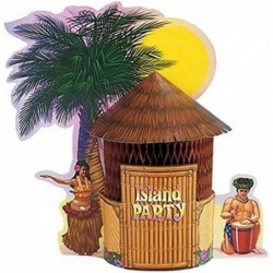 Honeycomb Centerpiece Luau Tiki Hut one size - 261713 $13.78 Kids' Party Centerpieces