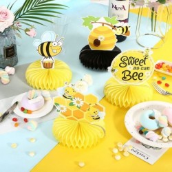 Bumble Bee Party Decorations 9 Pack Honey Bee Honeycomb Table Centerpieces for Bee Baby Shower Birthday Party Gender Reveal D...