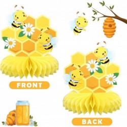 Bumble Bee Party Decorations 9 Pack Honey Bee Honeycomb Table Centerpieces for Bee Baby Shower Birthday Party Gender Reveal D...