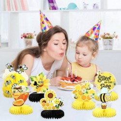 Bumble Bee Party Decorations 9 Pack Honey Bee Honeycomb Table Centerpieces for Bee Baby Shower Birthday Party Gender Reveal D...