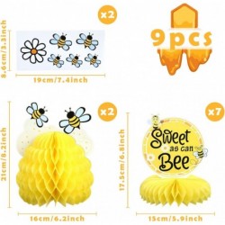 Bumble Bee Party Decorations 9 Pack Honey Bee Honeycomb Table Centerpieces for Bee Baby Shower Birthday Party Gender Reveal D...