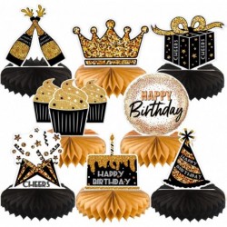 Birthday Honeycomb Centerpiece Birthday Table Centerpiece Topper Decor for Birthday Party Decoration Gold & Black $17.51 Kids...