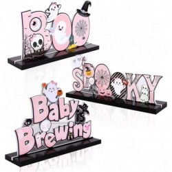 A Baby is Brewing Baby Shower Decorations - Halloween Wooden Centerpiece Sign Pink Halloween Baby Shower Gender Reveal Decor ...