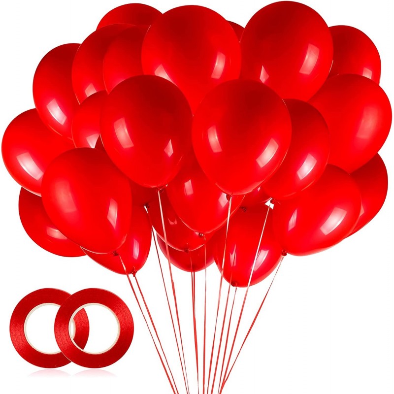 100pcs Red Balloons 12 inch Red Latex Party Balloons Helium Quality for Party Decoration Like Birthday Party Baby Shower Wedd...