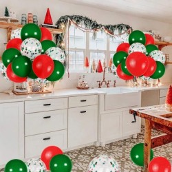 Christmas Balloons Green and Red Balloons 12 Inch 50 Pack Red and Green Confetti Balloons for Christmas Party Decoration $18....