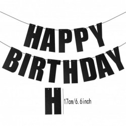 Black Happy Birthday Banner for Birthday Party Decorations Supplies $14.18 Kids' Party Decorations