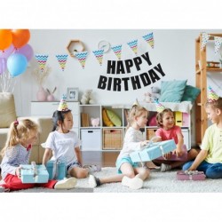 Black Happy Birthday Banner for Birthday Party Decorations Supplies $14.18 Kids' Party Decorations