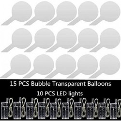 10 PACKS LED Bobo Balloons Transparent LED Light Up Balloons Helium Style Glow Bubble Balloons with String Lights for Party B...