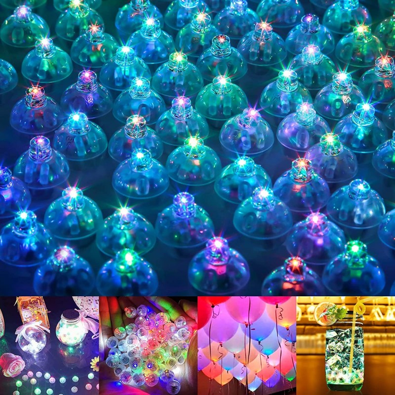 100pcs LED Balloon Lights Multicolor Waterproof Mini Ball Light Flash Lights for Balloon Paper Lantern Indoor Outdoor Party E...