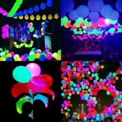 100pcs LED Balloon Lights Multicolor Waterproof Mini Ball Light Flash Lights for Balloon Paper Lantern Indoor Outdoor Party E...