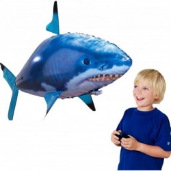 Shark Inflatable Flying Air Toy Remote Control Shark Swimming Fish RC Animal Toy Helium Balloon Gifts for Kids (Shark One Siz...