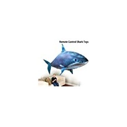 Shark Inflatable Flying Air Toy Remote Control Shark Swimming Fish RC Animal Toy Helium Balloon Gifts for Kids (Shark One Siz...