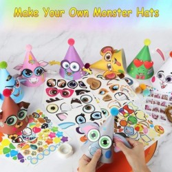 Party Hats Birthday Arts and Crafts for Kids Activities Kit Make Your Own Animal Monster Paper Fun Hat Party Favor Games Supp...