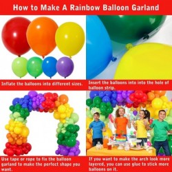 189pcs Rainbow Balloon Garland Arch Kit 7 Assorted Colors 5/12/18 Inch Latex Balloons for Birthday Party Baby Shower Wedding ...