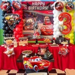 Cars Lightning Mc Queen Balloons for Kids Birthday Baby Shower Cars Theme Party Decorations (3) $26.85 Kids' Party Decorations