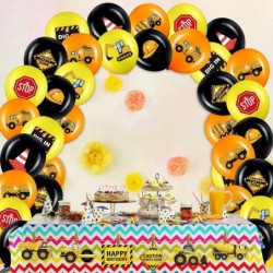 45 Pieces Construction Balloons 12 Inch Construction Birthday Party Decorations for Children Shower Dump Truck Birthday Party...