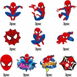 30Ct Spider Superhero Hanging Swirls Decorations Spider Hero Whirls Glitter Foil Ceiling Swirls Streamers Decorations Superhe...