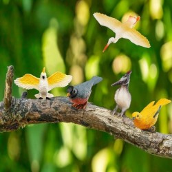 Birds Figurines 23pcs Realistic Eagle Parrot Robin Owl Toy Bird Fairy Garden Accessories Learning Educational Toys for Dollho...