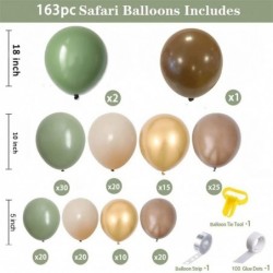 Sage Green Balloon Garland Arch Kit Jungle Safari Woodland Balloon Garland Arch Sage Green Brown Beige Gold Balloons for Baby...