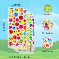 Stickers for Kids Sticker Sheets - 1200 Pcs Puffy Stickers for Toddlers Small Stickers in Bulk Stickers for Teachers Elementa...