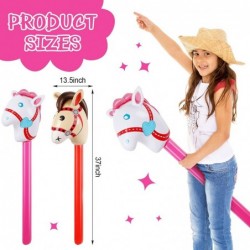 12 Pieces Inflatable Stick Horse Inflatable Horsehead Stick Balloon Cute Horse Sticks Inflatable Horse Cowgirl Party Decorati...