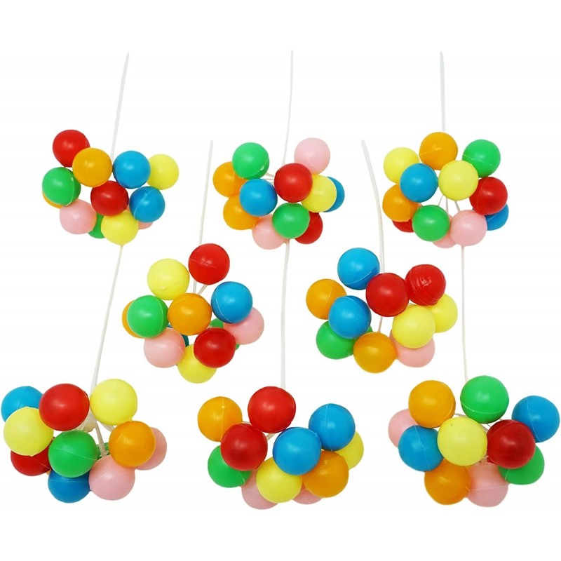 Rainbow Balloon Cluster Cake & Cupcake Decorative Topper & Pick - 8 Clusters Per Pack 7 Inch Long $16.17 Kids' Party Decorations