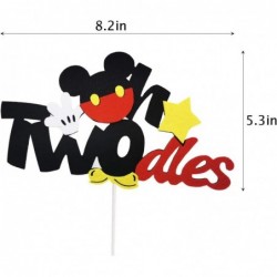 Oh Twodles Cake Topper Mickey Themed 2nd Birthday Cake Decor Second Birthday Party Supplies $15.39 Kids' Party Decorations