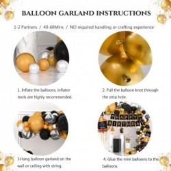 Whiskey Balloons Garland Arch Kit Silver Gold Black Latex Balloons Age to Perfection Whiskey Foil Balloons Happy Birthday Ban...