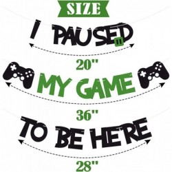 I Paused My Game To Be Here Banner Glitter Gamer Theme Party Decoration Sign Kids Children Boys Video Game Birthday Parties S...