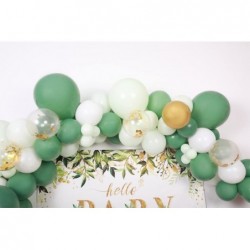 Sage Green Neutral Baby Shower Decorations Safari Theme Boxes with Letters Woodland Jungle Balloon Garland Arch Kit Rustic Pa...