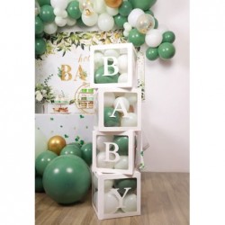 Sage Green Neutral Baby Shower Decorations Safari Theme Boxes with Letters Woodland Jungle Balloon Garland Arch Kit Rustic Pa...